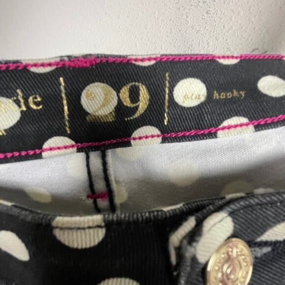 Kate Spade New York Polka Dot  Perry Street  Black Cream  Size 29‎ Jeans - Picture 9 of 11